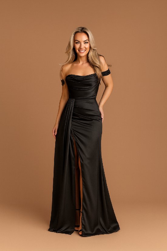 Off shoulder Zwarte Dames maxi jurk kopen? Kijk snel!