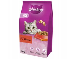 Whiskas - Adult Kat Droogvoer - Rundvlees - Wortel - 14kg