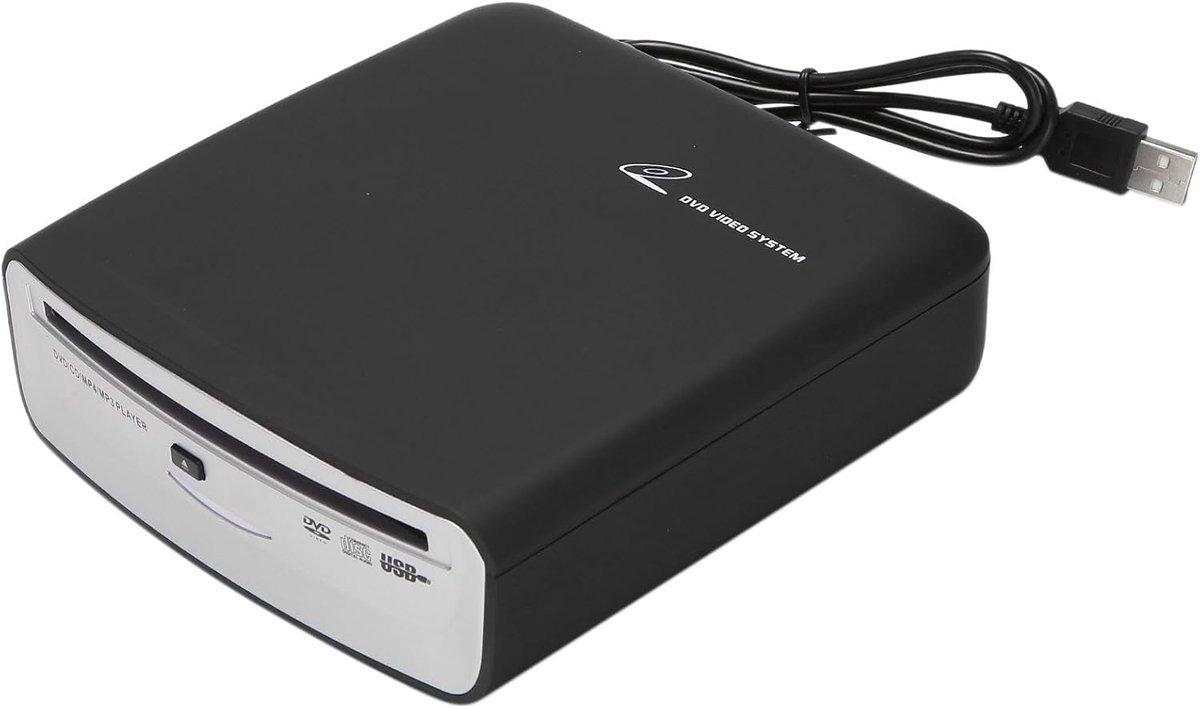 Externe CD-speler - Draagbare Muziekspeler - Auto Muziek Luisteren - Universele USB Aansluiting - 16x15x5 cm