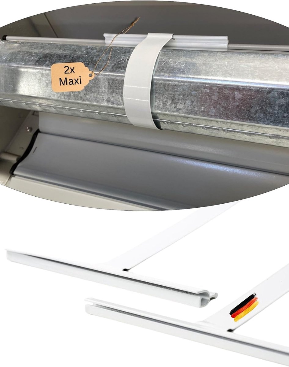 Rolluikophangveren - Rolluikhouders - Rolluik Reparatie - Stalen Bevestiging - 19 cm - Wit