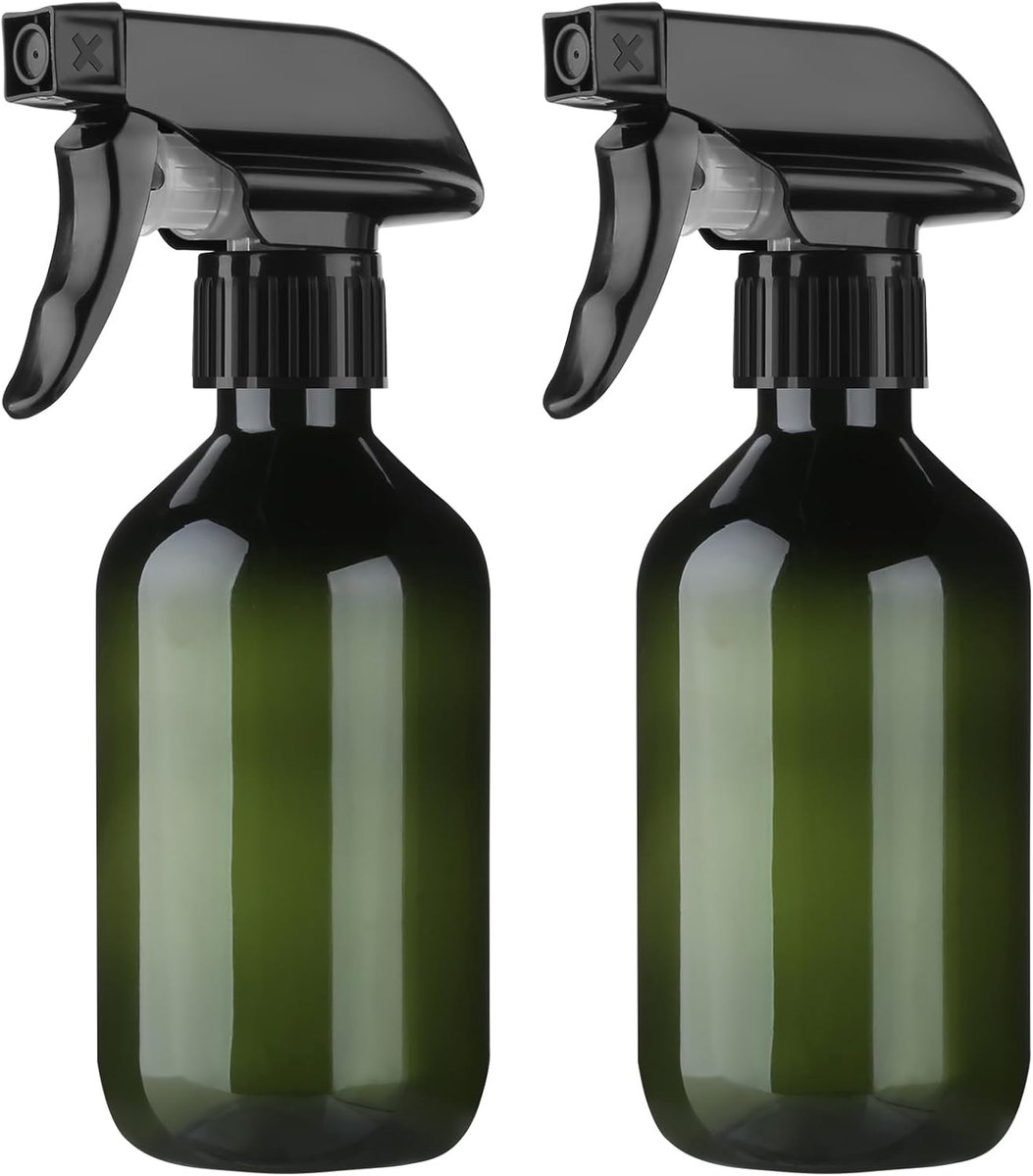 Plantenspuit 2-pack 300ml - Verstelbare Sproeikop - Fijne Nevel en Krachtige Straal - Herbruikbaar PP Plastic - Lekvrij Ontwerp - Voor Planten en Haarverzorging - Groen