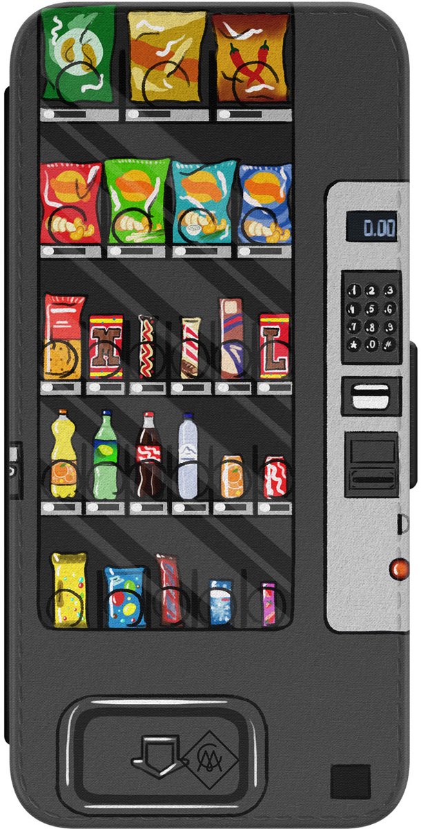 Casimoda® bookcase - Geschikt voor Samsung Galaxy S24 - Hoesje met pasjeshouder - Snoepautomaat - Multi - Kunstleer
