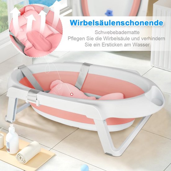 Baby badje met Standaard - Babybad Set Compleet - Voor Jongens en Meisjes - Babyhygiëne — afbeelding 3