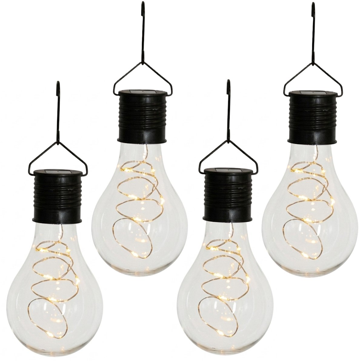 Anna's Collection Anna's Collection Solar sfeer hanglamp - 6x - tuin - lampenbol - zwart -