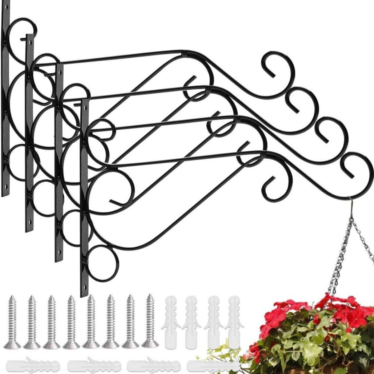 CLVP® Plantenhaak Hanging Basket - Muurhaak voor Planten - Wandhaak