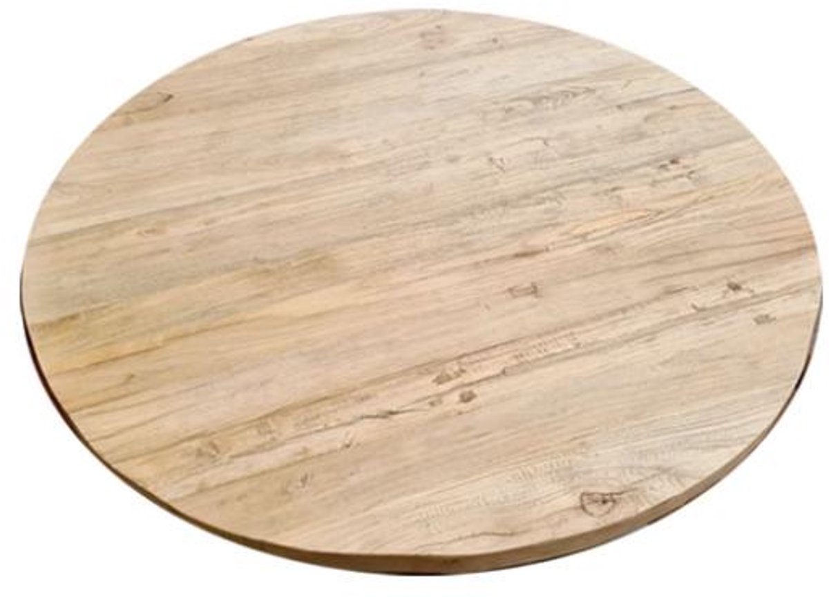 FLE - Salon tafelblad rond, diameter 40 cm en dikte 4 cm massief duurzaam elmwood