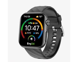 Evy24 Smartwatch AMOLED L2 - Sporthorloge Dames en Heren - 1.97 Inch Smartwatch - Bluetooth Bellen - ECG - Hartslagmeter - SpO2 Meter - 110+ Sportmodi - 5ATM Waterdicht - Android & iPhone