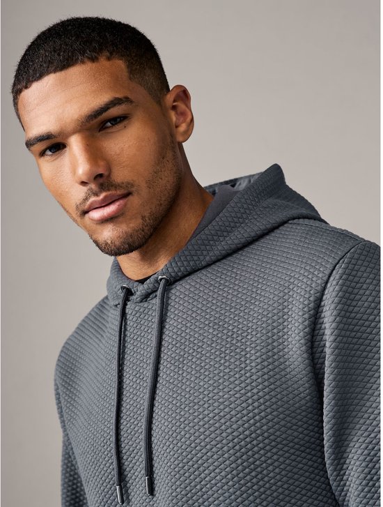 Next - Heren - Pullover-hoody met textuur - Grijs