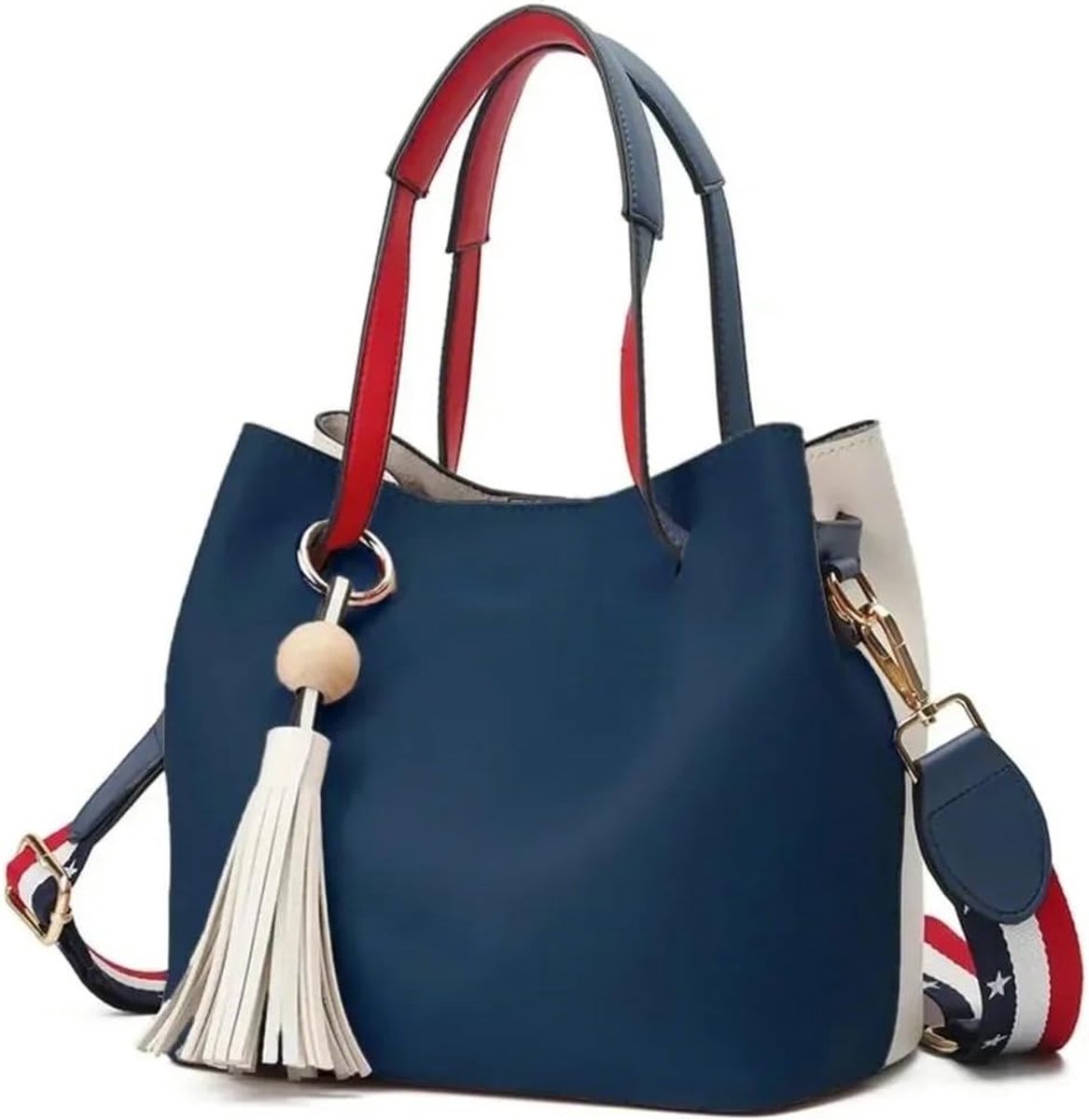 Dames Hobo Schoudertas / Handtas van PU-leer met Korte Hengsels en Crossbody Optie