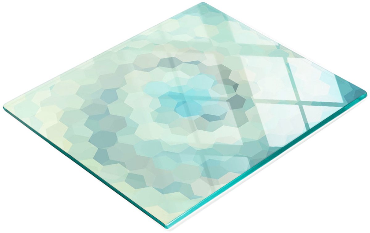 Multifunctionele decoratieve snijplank voor de keuken, gehard abstract 60x52 cm