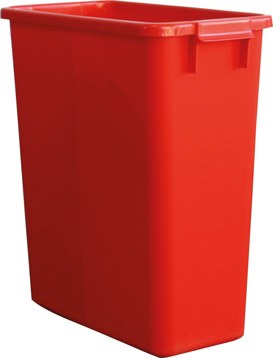 Afvalbak zonder deksel, 60 liter, rood