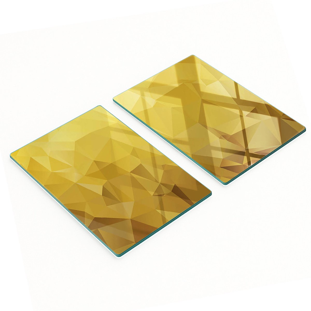 Decoratieve glazen snij- en serveerplanken, abstract ontwerp, 2x40x52 cm