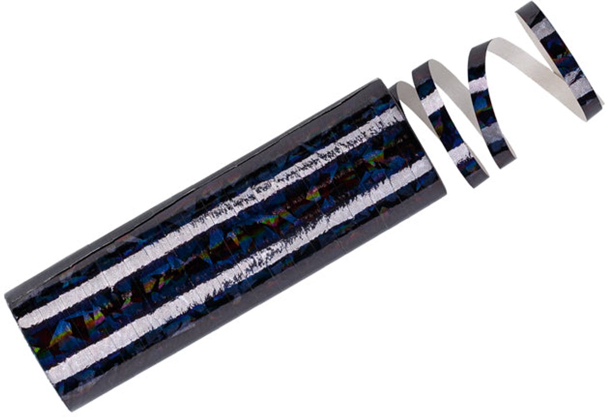 Holografische slingers, zwart, 3,8 m (1 verpakking / 18 stuks)