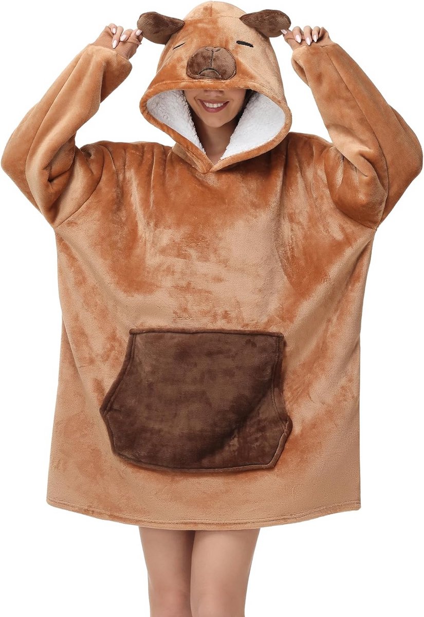 Oversized Deken Hoodie met Capuchon voor Volwassenen en Tieners
