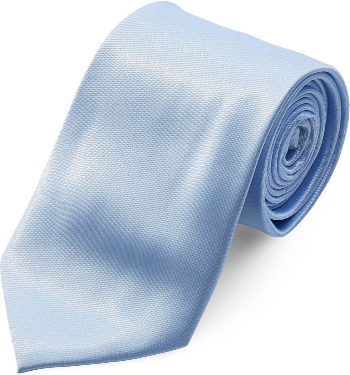 Glanzende Baby Blauwe 8cm Basic Stropdas