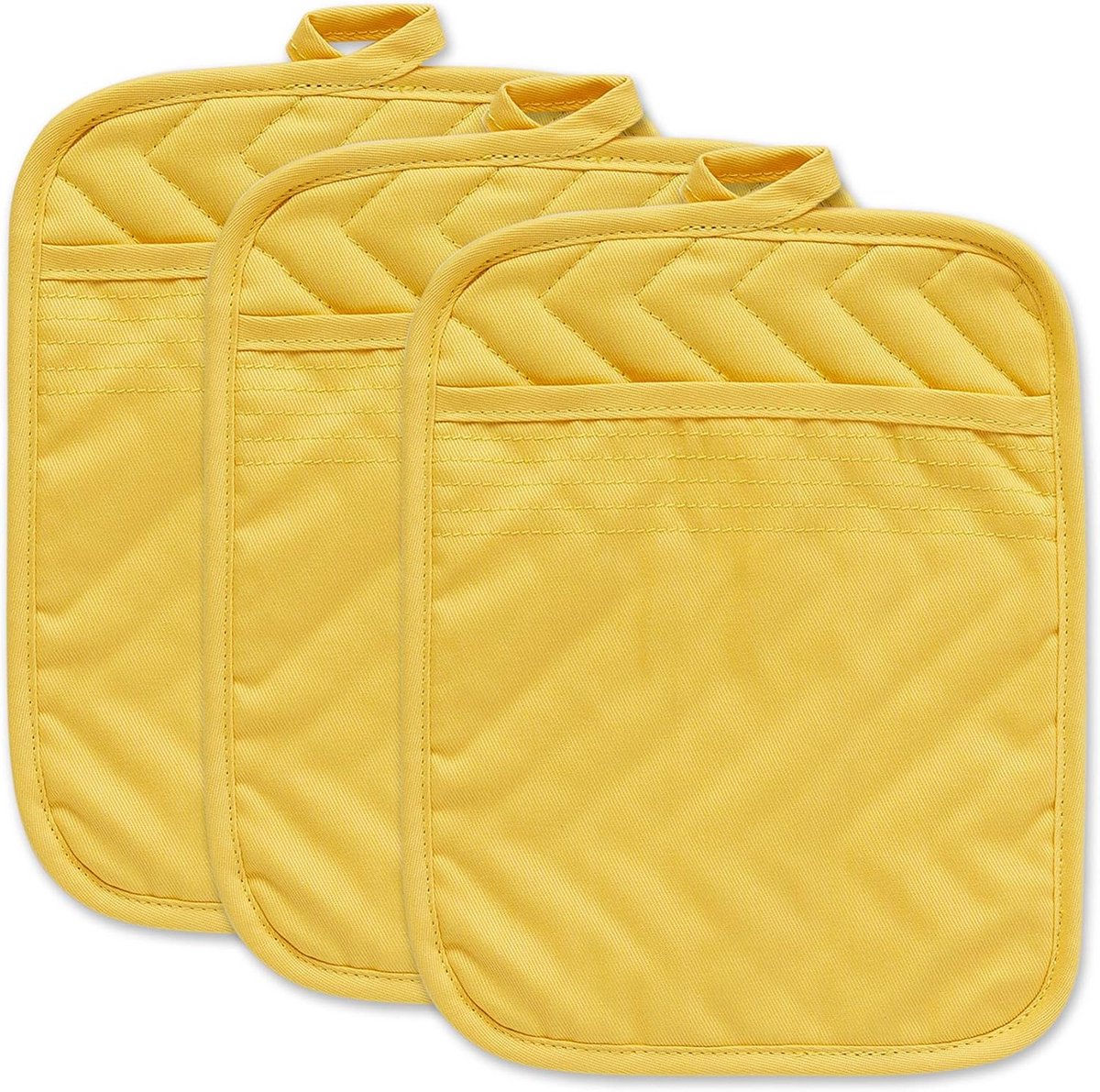Ovenwant Katoen Geel - Set van 2 - Hittebestendige Potholder voor Keuken & BBQ
