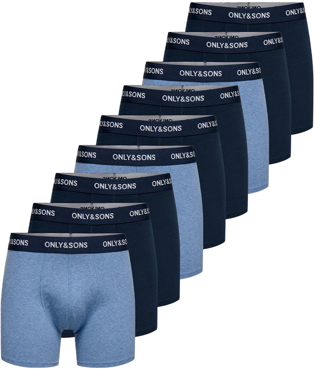 Only & Sons Heren lang short / pant 9 pack ONSFITZ SOLID BOXER