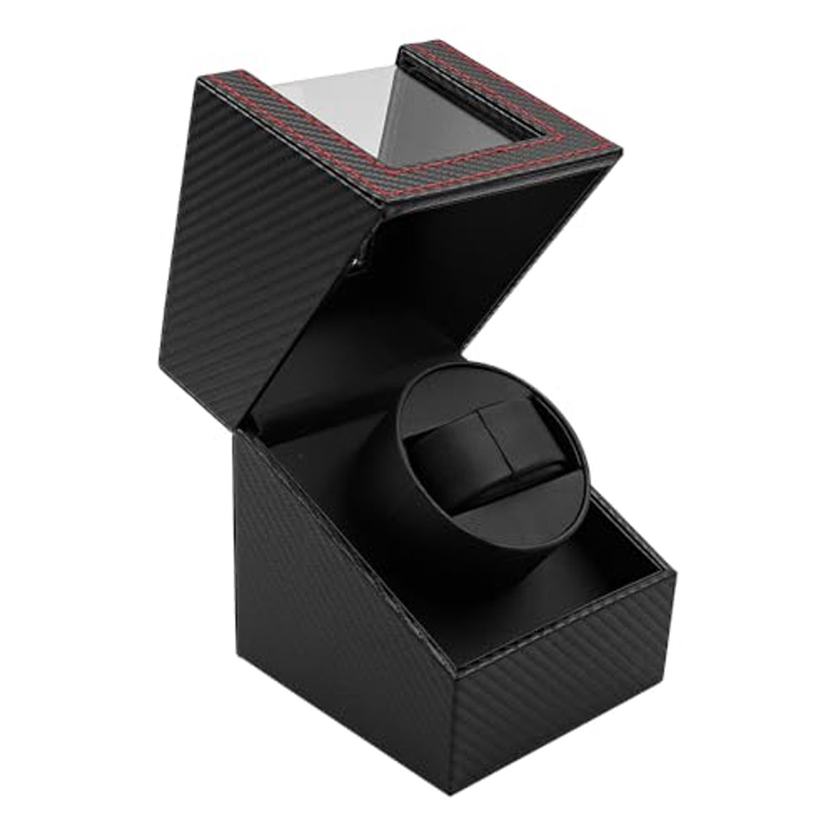 Enkele watchwinder Automatische watchwinderbox met stille motor, verstelbaar horlogekussen