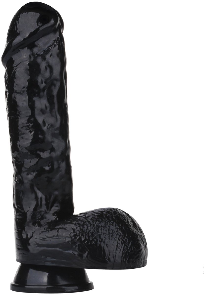 Deep Desire - Dildo met Zuignap - TPR - 19 cm - Zwart