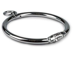Black Label - Stalen Collar met Cijferslot - Zilver M