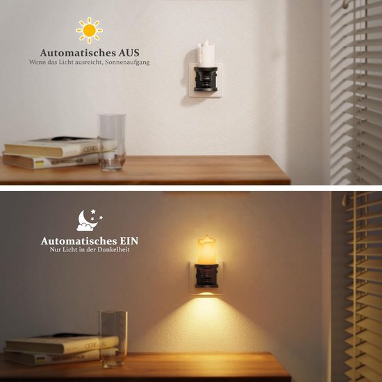 Dimbare nachtlamp voor stopcontact met warm wit licht van Merkloos — afbeelding 3