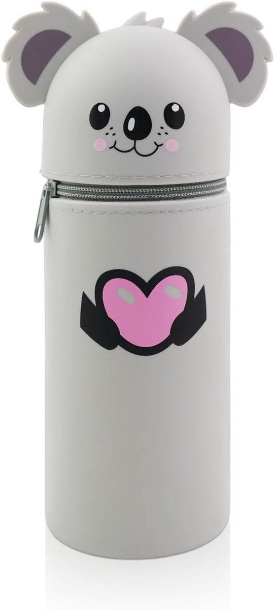 Schattig Hartvormig Etui - Zacht Silicone Pennenhouder met Rits