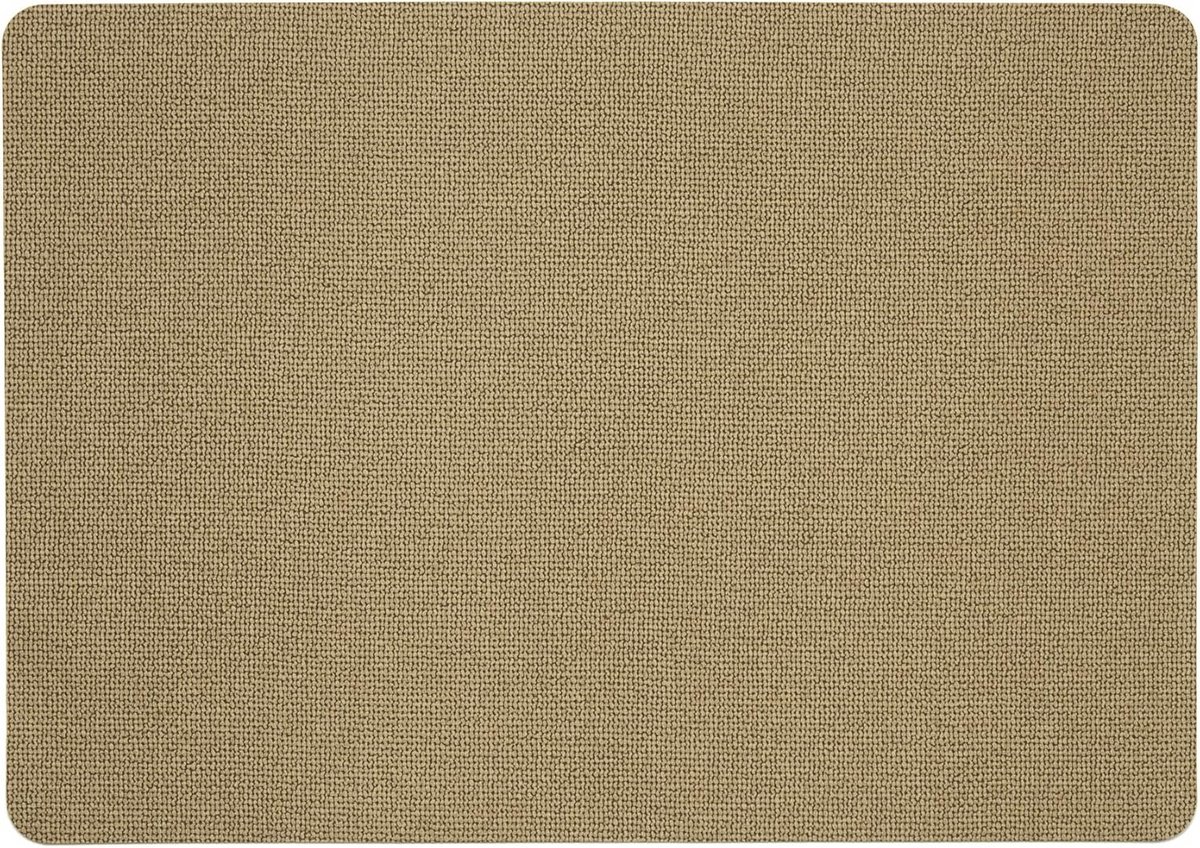 Dubbelzijdige Rechthoekige Placemat - Zandkleurig met Weefstructuur - 43x30 cm
