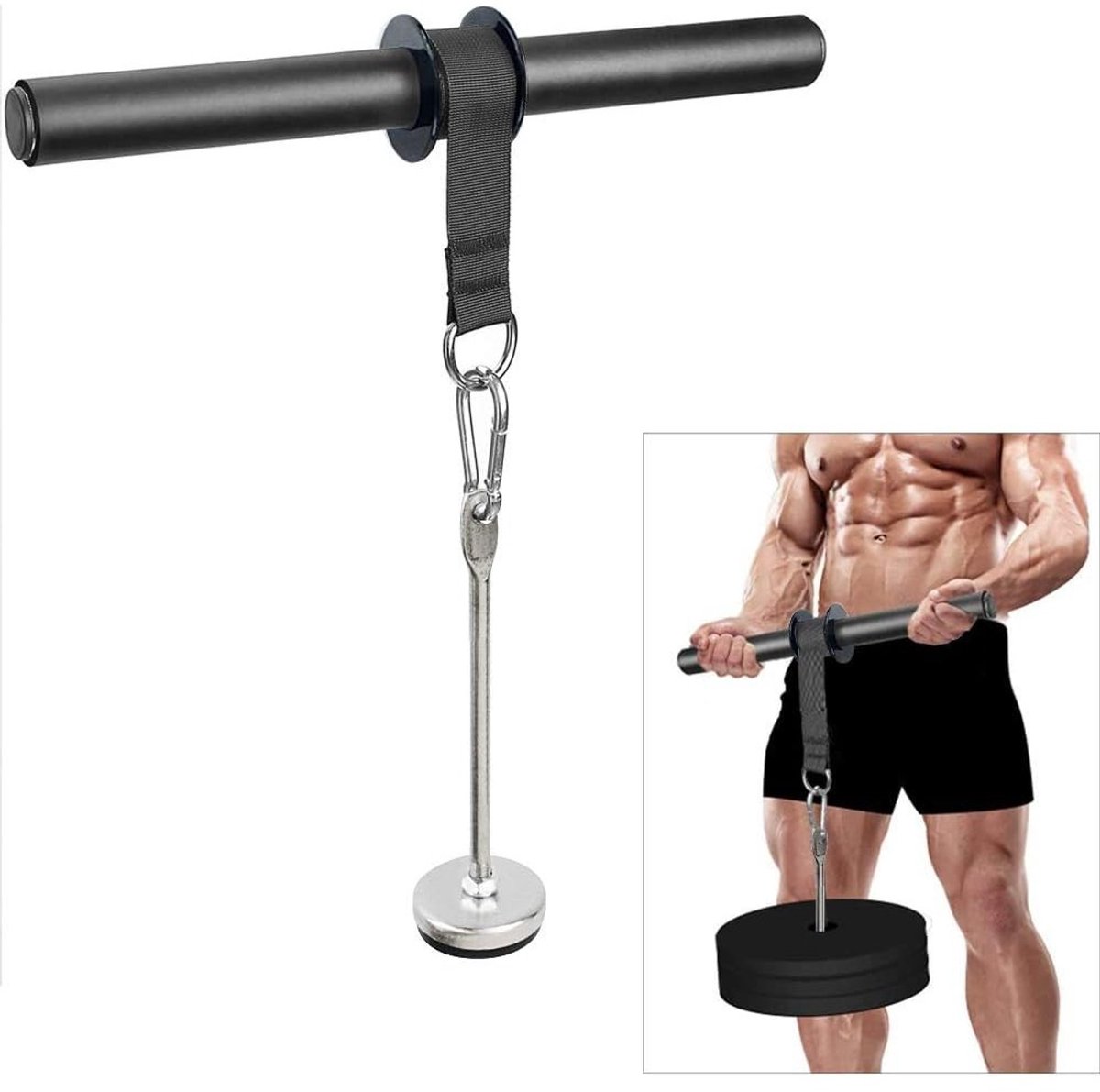 Oefenroller Onderarm - Armtrainer Polsversterker - Spieropbouw Kracht - Snel Vergrendelingsmechanisme - 43 cm lengte - Multicolor