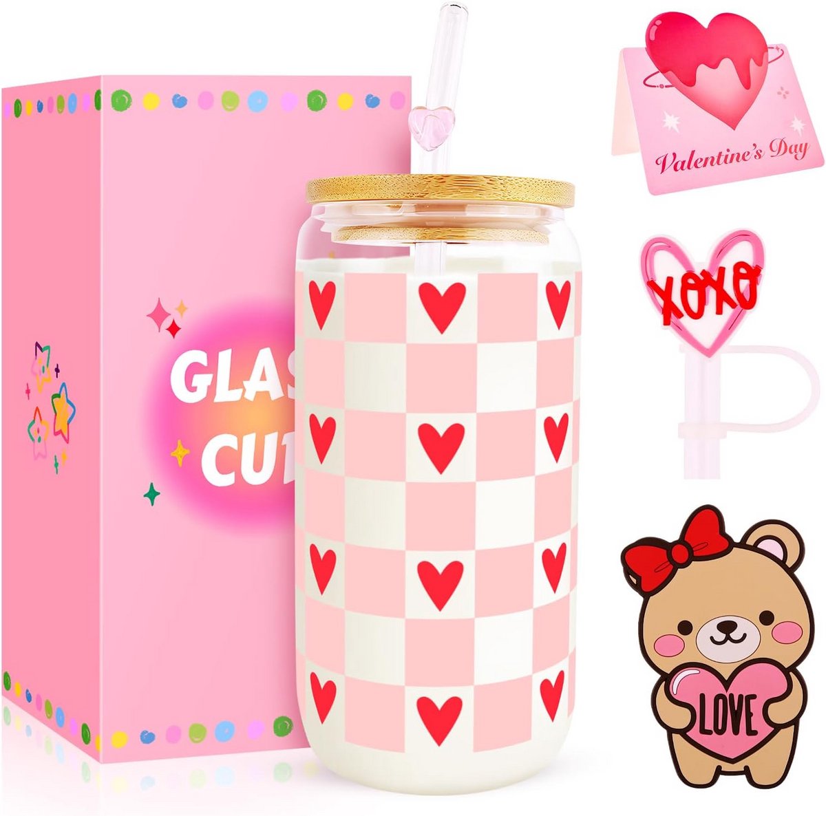 Liefde & Romantiek Glas Valentijnscadeau voor Haar en Hem