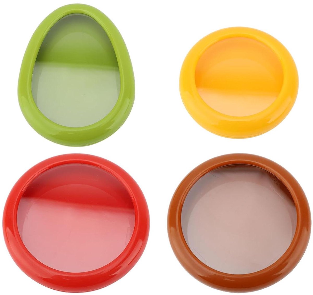 Voedselopslagcontainers - Set van 4 - Herbruikbaar - Maaltijdbereiding - Avocado, tomaat, ui