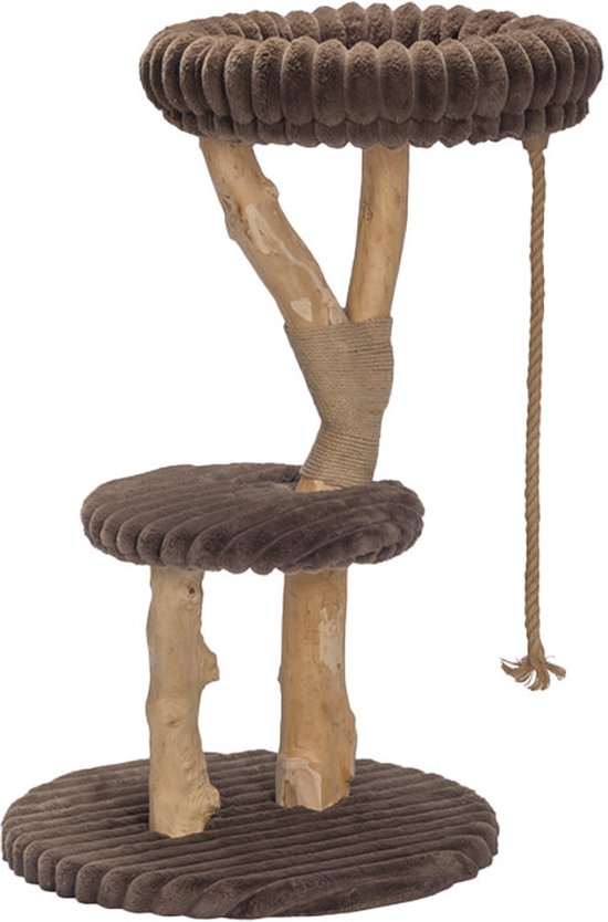 Designed By Lotte Reya - Krabpaal - Hout - Bruin - 60x60x103 cm