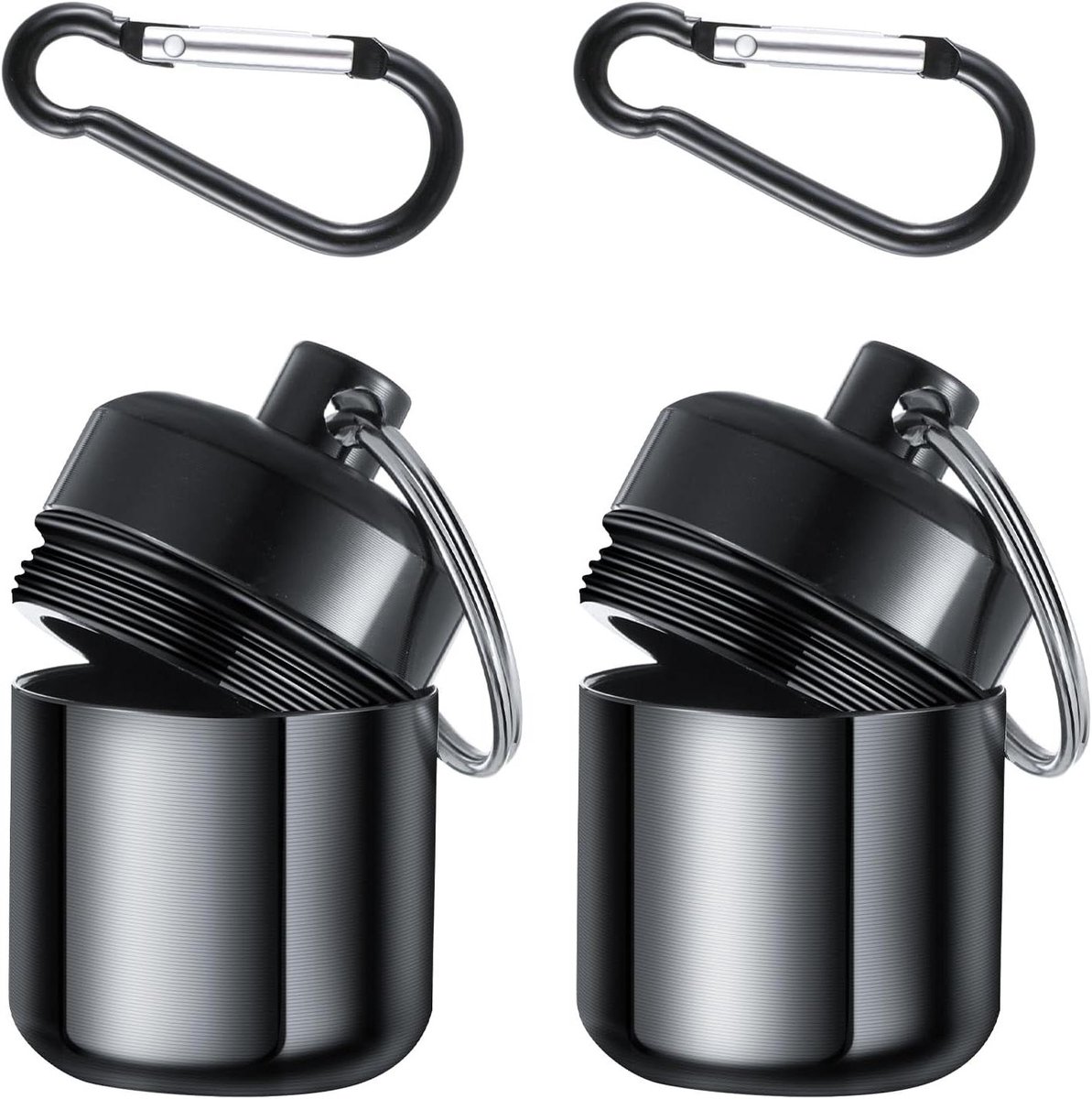 Ear Plug Draagtas met Sleutelhanger, Waterdichte Metalen Case voor Oordopjes - Pil Organizer - Reizen Oordopjes Houder