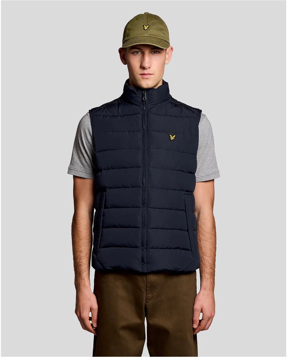 Lyle & Scott Jas Donkerblauw Lyle&scott Quilted Gilet Bodywarmers Donkerblauw Jk2401v