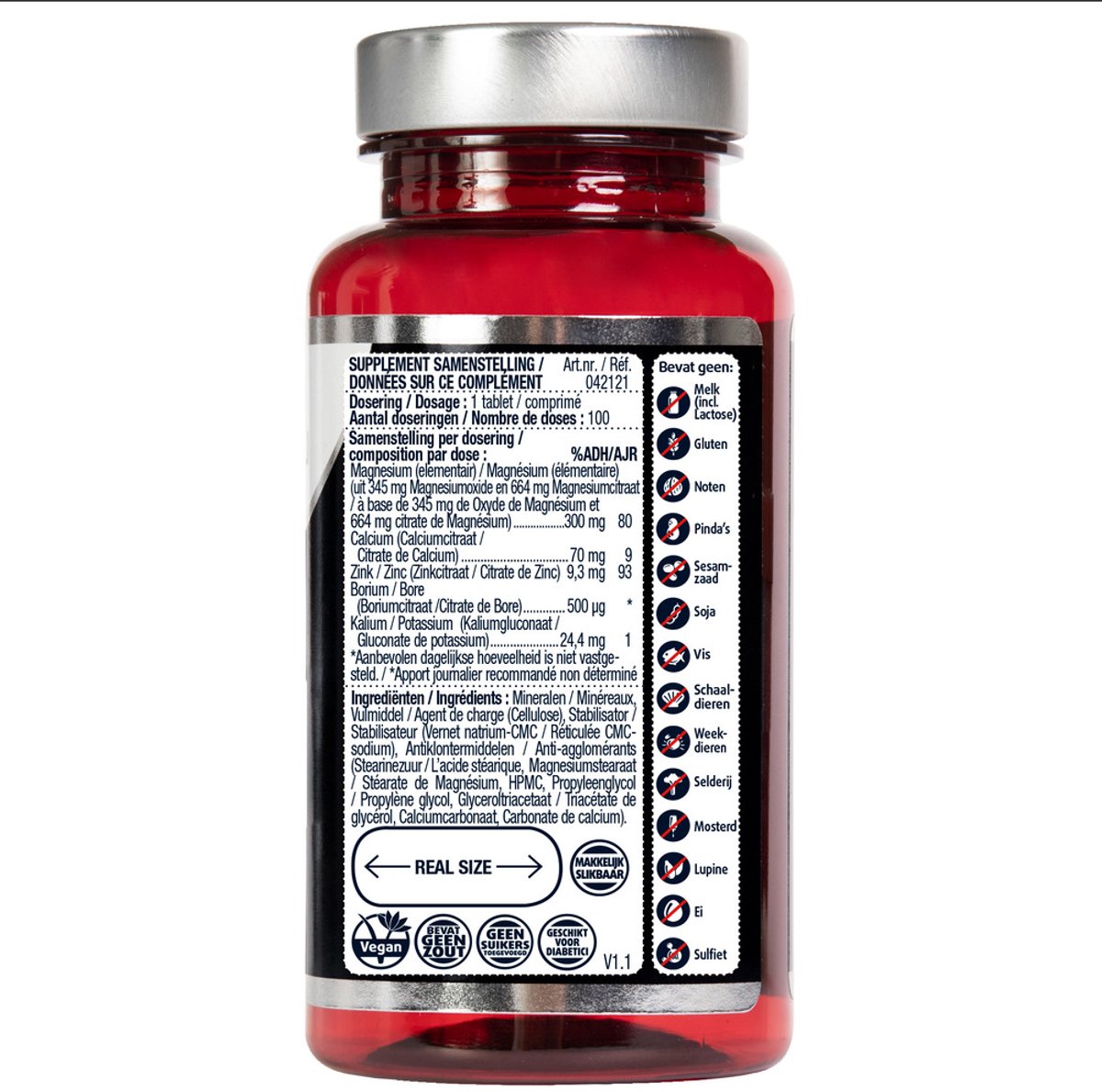 Lucovitaal Calcium Magnesium Zink Voedingssupplement - 100 tabletten — afbeelding 4