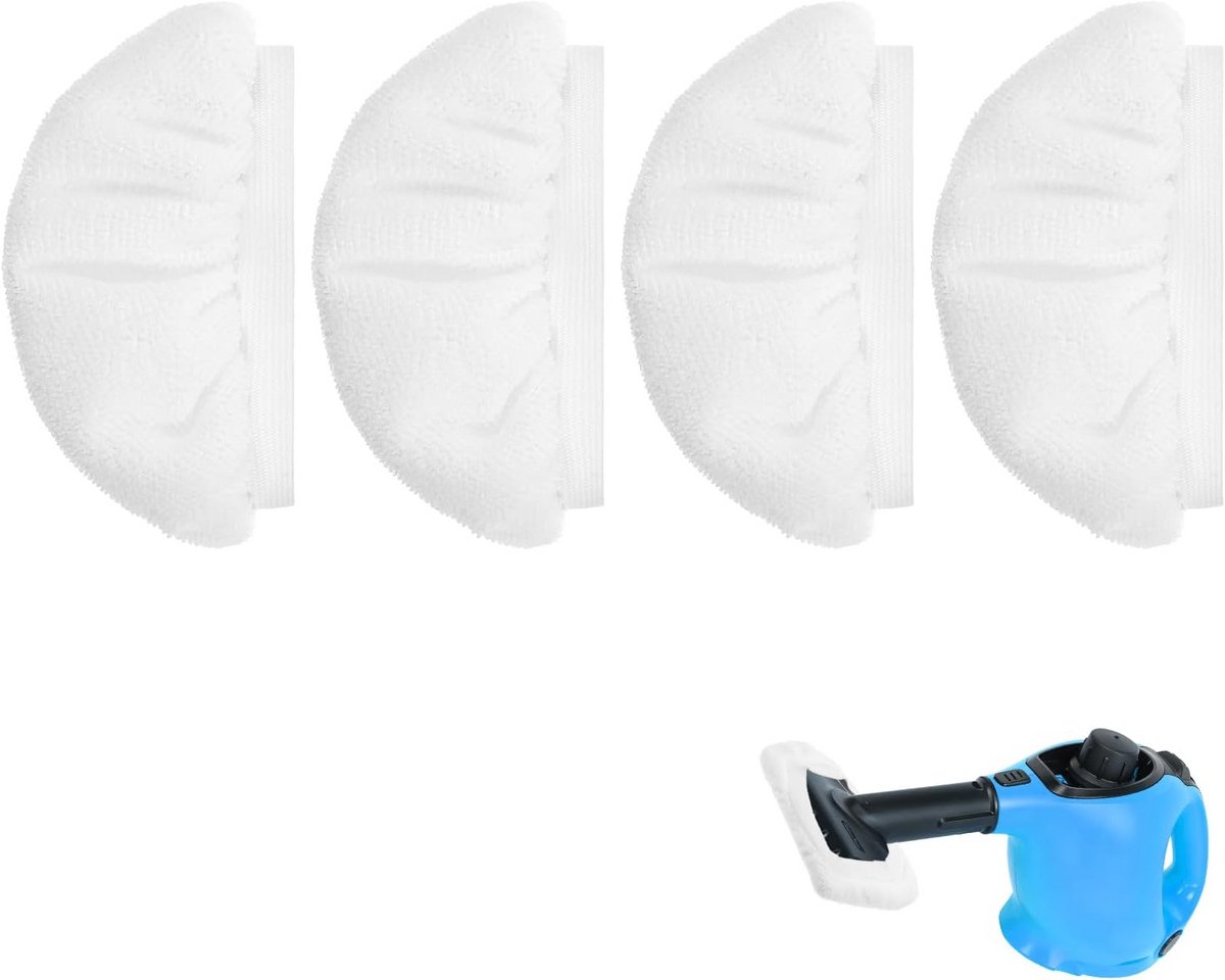 4 Stuks Microvezel Opzetstukken voor Stoomreiniger - Wasmachinebestendig