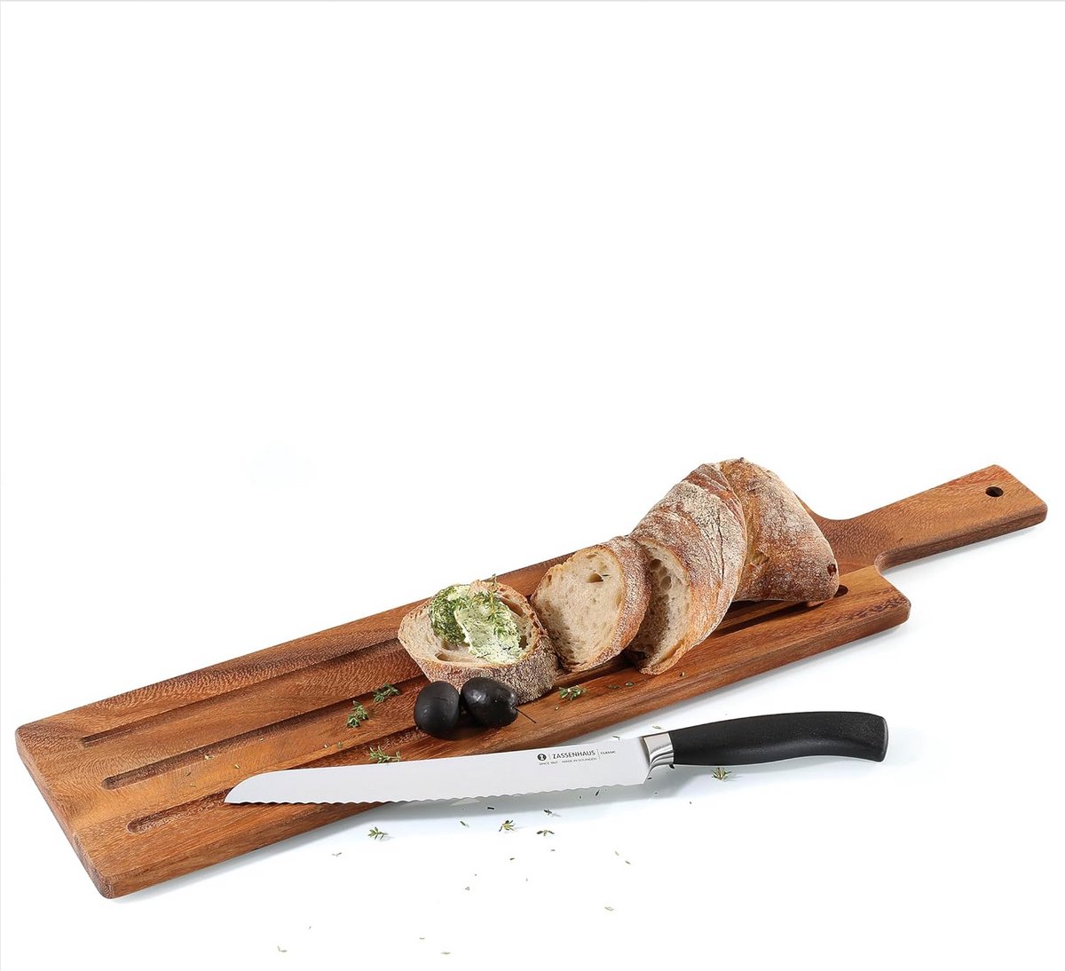 Extra Lange Serveerplank van Acaciahout - Broodplank en Stokplank 60 cm