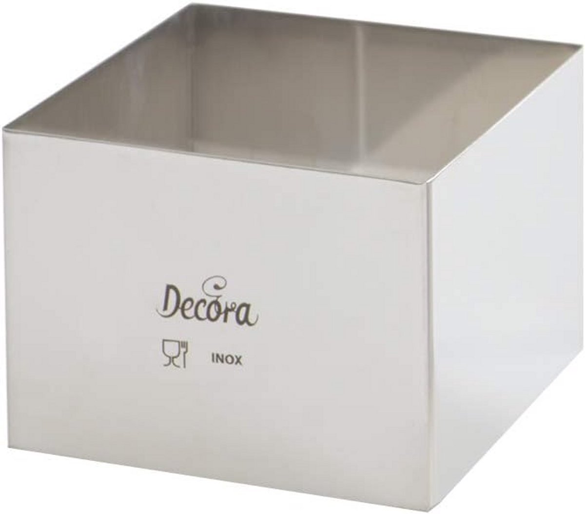 Vierkante Taartring RVS 15x15x6 cm voor Bakken en Vormen