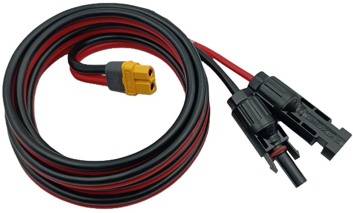 Zonne-energie kabel met XT60 connector voor draagbare powerstations