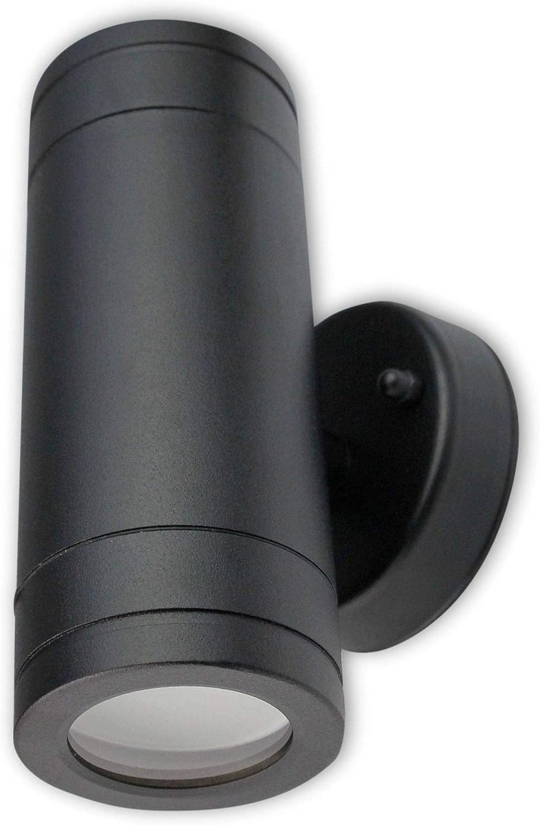 Moderne Zwarte Wandspot voor Binnen en Buiten met GU10 Fitting IP44