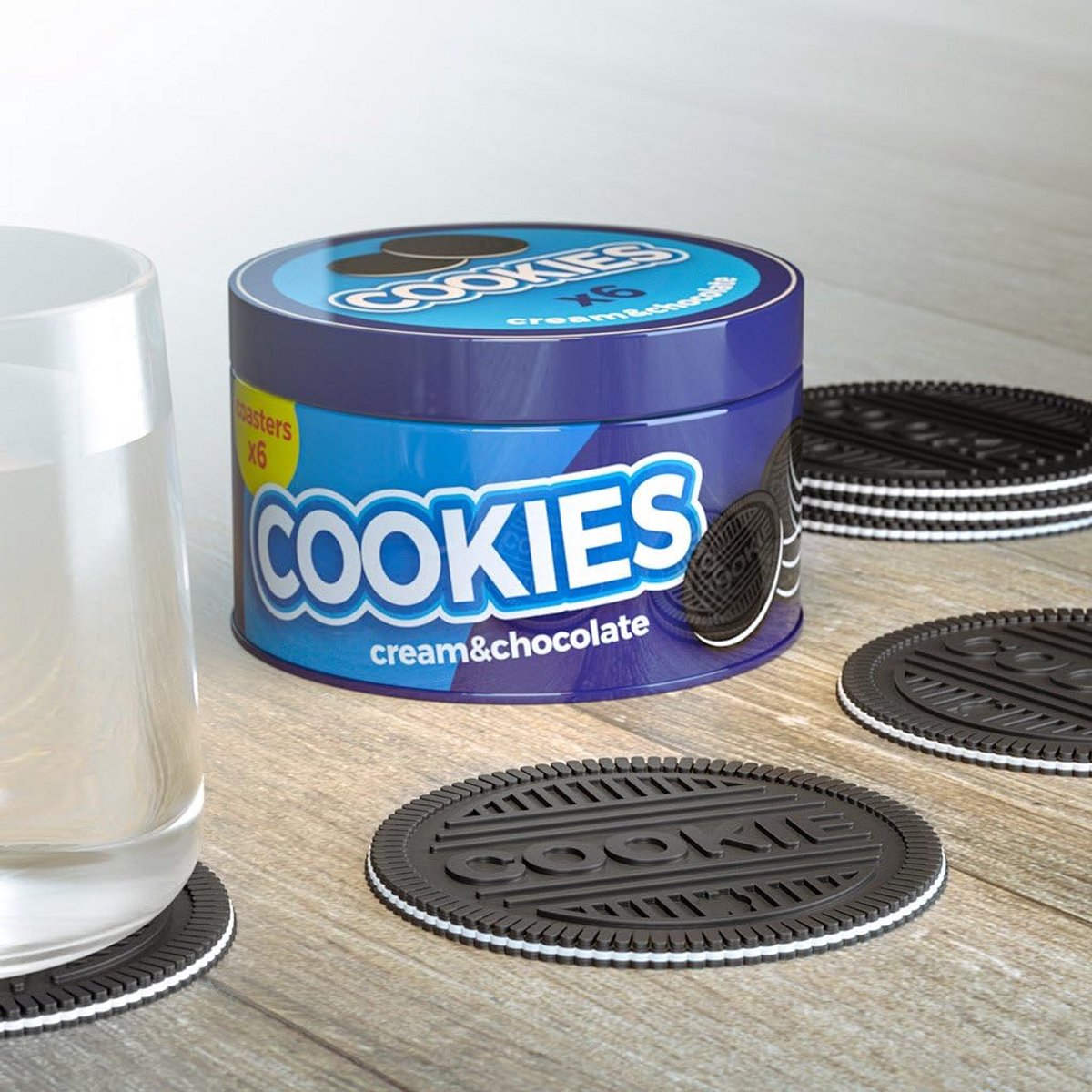 Set van 6 Rubberen Onderzetters - Bescherming voor Tafel en Meubels