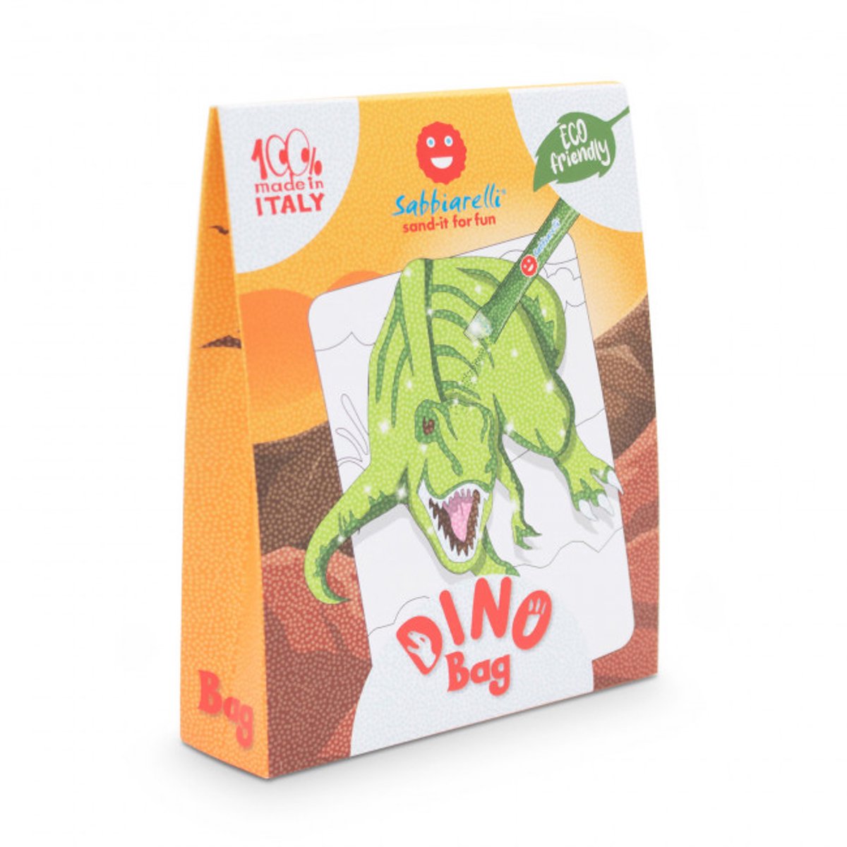 Sabbiarelli zandschilderen tas dino - creatief speelgoed met glitterzand.