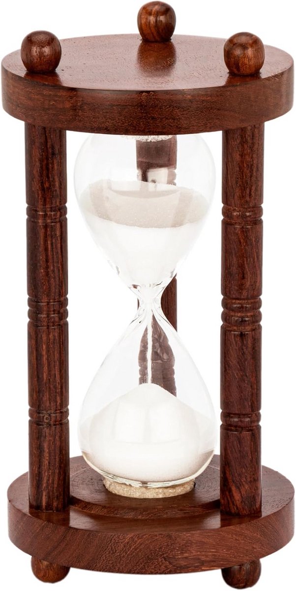Houten Zandloper 5 Minuten Tijdmeter met Maritieme Decoratie