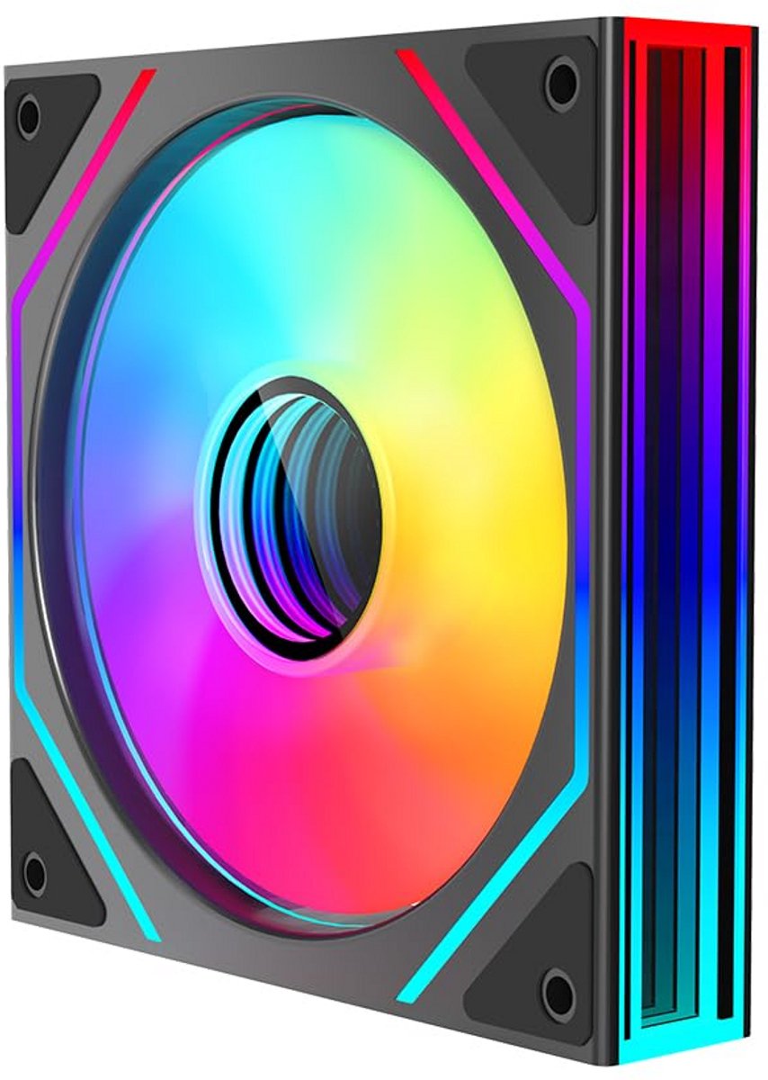 RGB PC Ventilator 120MM met Infinity Spiegel Effect en PWM 5V ARGB Aansluiting