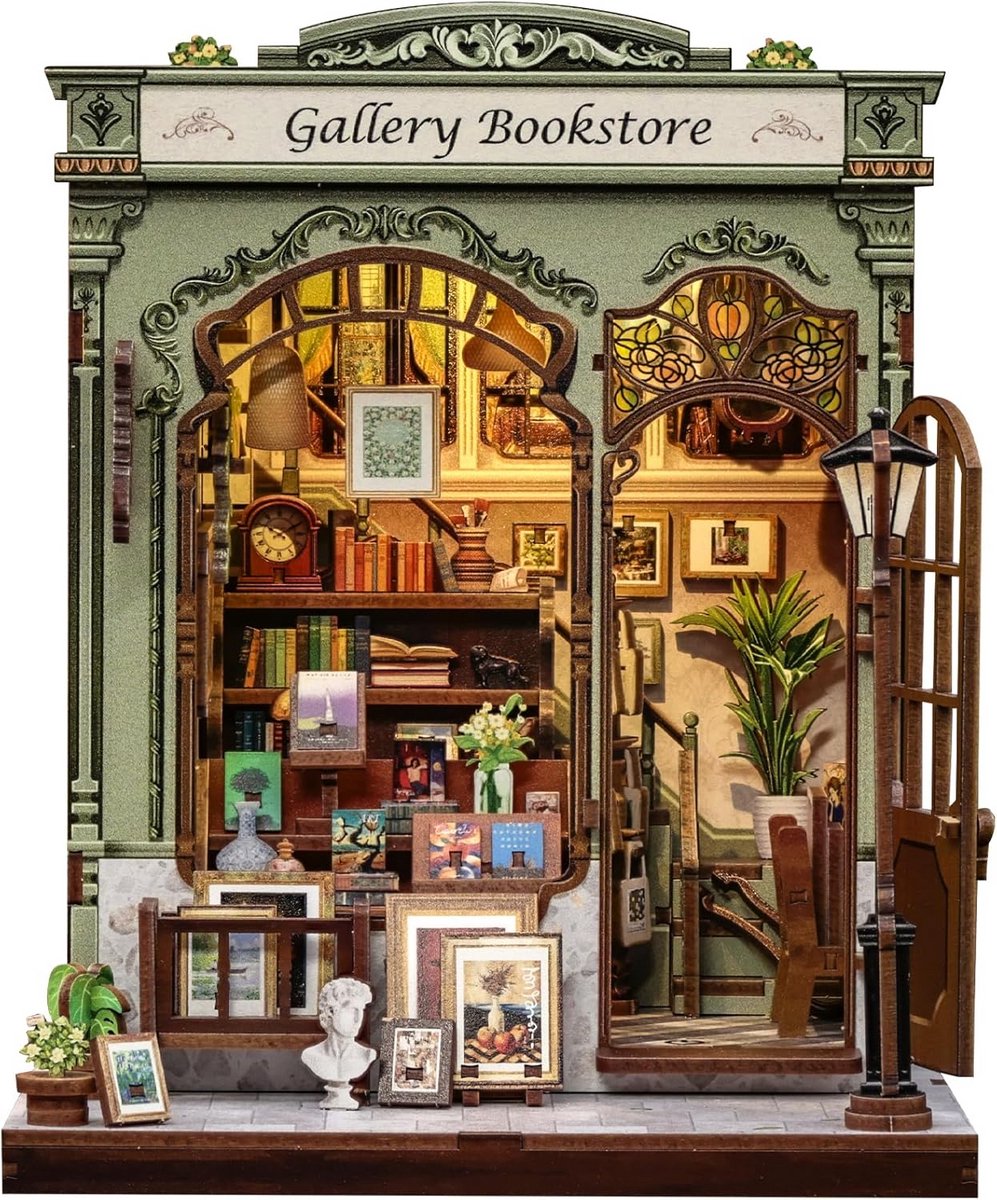 3D Houten Miniaturen Bouwpakket - Diorama Boekenplank Decoratie en Puzzel Speelgoed