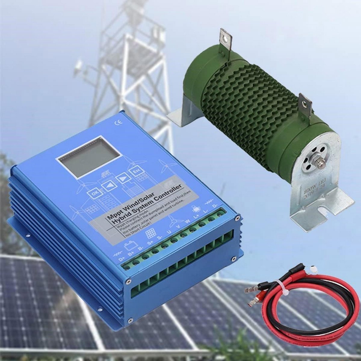 Hybride Wind-Zonne Energie Controller 10000W MPPT Laadregelaar 12V 24V 48V met Dump Load