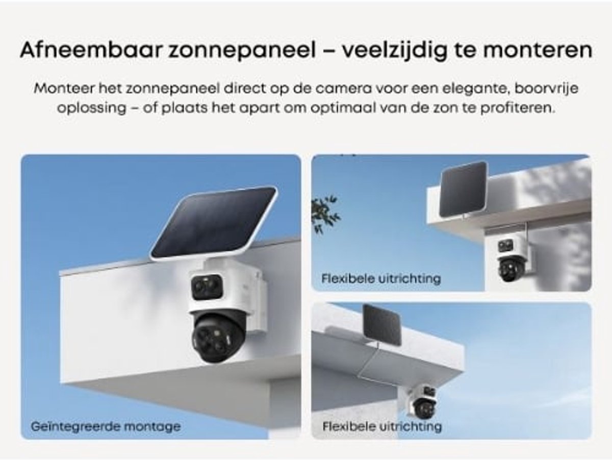 eufy eufyCam S4 2-Cam Kit, 4K PTZ beveiligingscamera buiten, triple lens bullet, 360° pan/tilt, 8× zoom, AI-tracking, HomeBase S380, 16TB opslag – foto 8