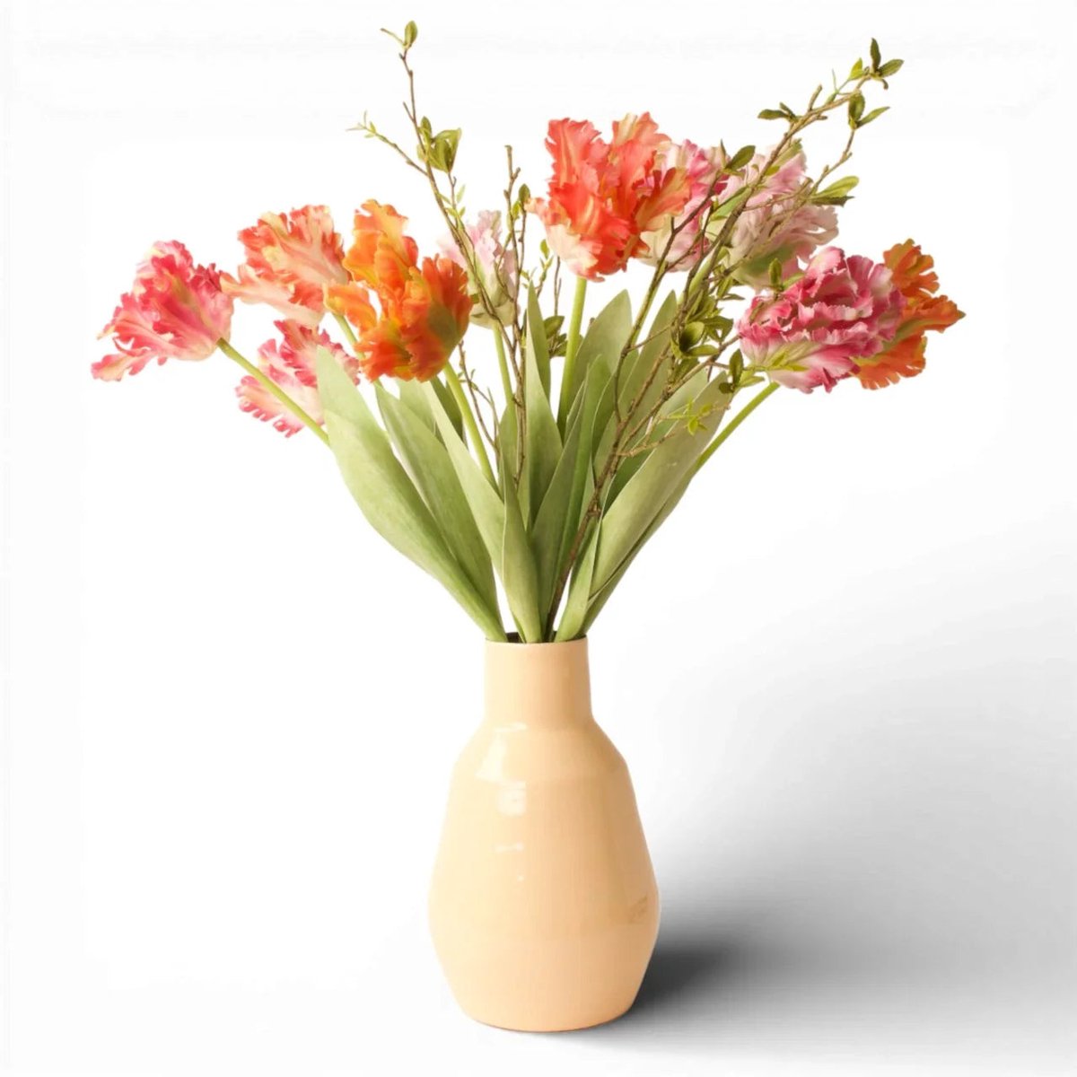WinQ-Boeket Papagaai Tulpen Multicolor-10 stuks-Kunsttulpen-Gebonden Boeket-Kunstbloemen