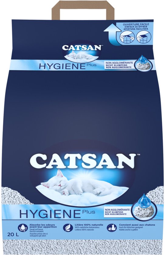 Catsan Hygiene Plus Kattenbakvulling - 2 x 20 liter - Voordeelverpakking