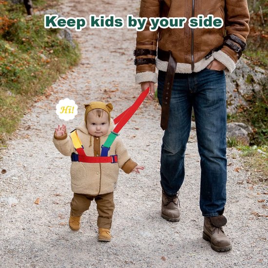 Child Safety Belt for Walking, 2-in-1 Adjustable Baby Harness, Learning Harness for Babies and Children, Anti-Loss Wristband (1 Pack) van Merkloos — afbeelding 5