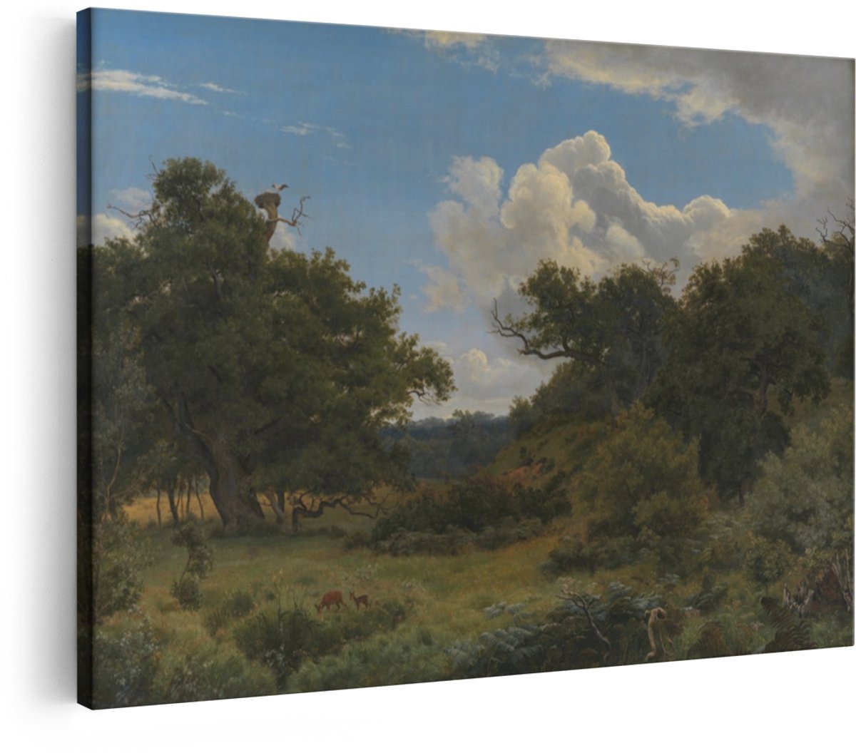 Artaza Canvas Schilderij Landschap - 60x40 cm - Wanddecoratie Oude Meesters - Muurdecorati